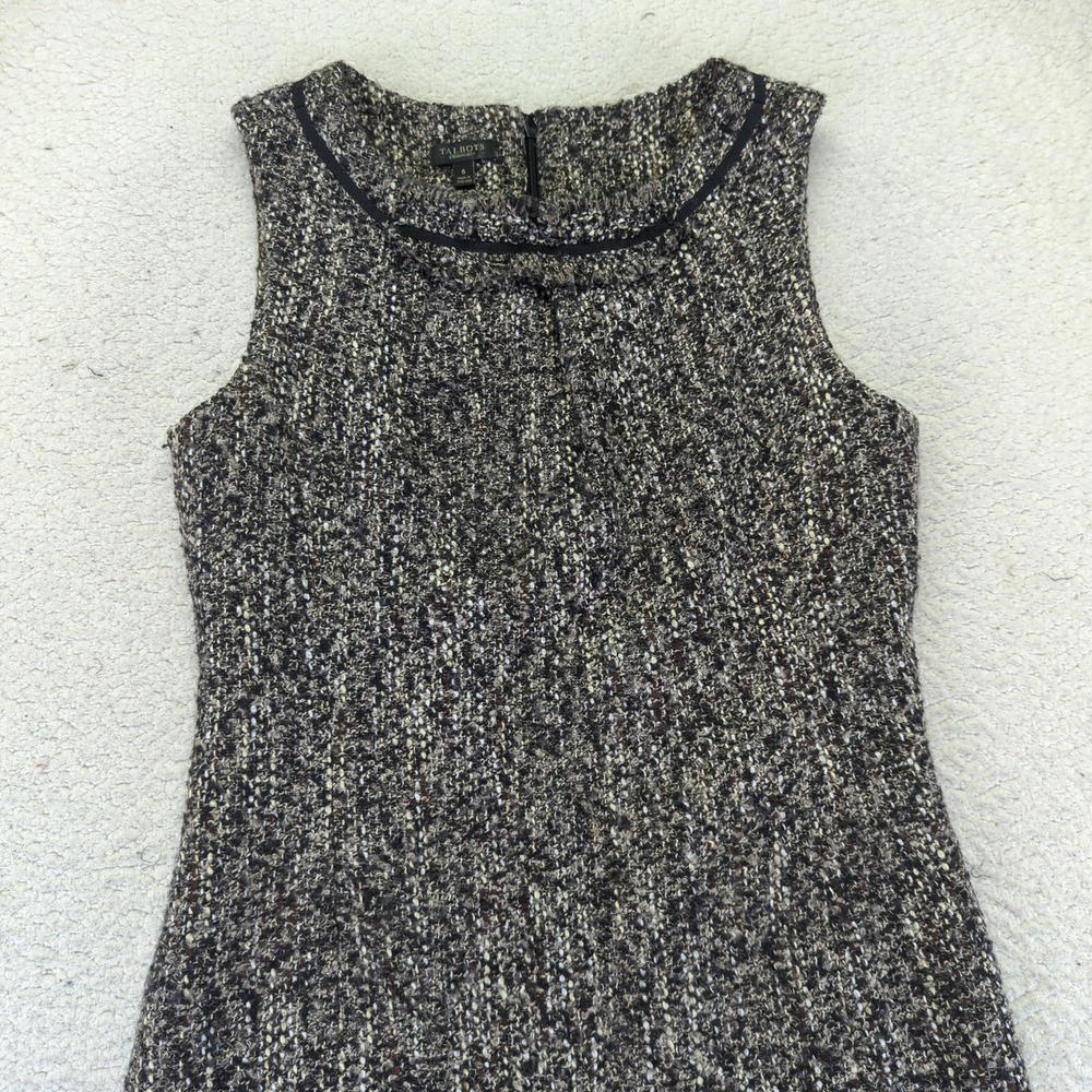 Talbots Womens‎ Sheath Dress Size 6 Tweed Knee Length Sleeveless Business Casual - Picture 6 of 9
